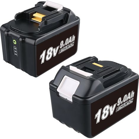 2-teilige 18V 9000 mAh Ersatzbatterie für Makita 18V BL1860 BL1860B BL1850 BL1840 LXT-400 18 V Werkzeugbatterie (1/5)