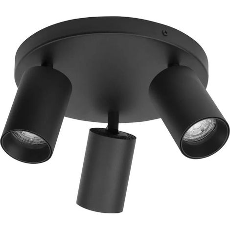 [GEBRAUCHT] B-Ware Nova Luce Deckenleuchte Deckenlampe Tod Schwarz Gu10 Led Lampe Dimmbar 3 Flammig