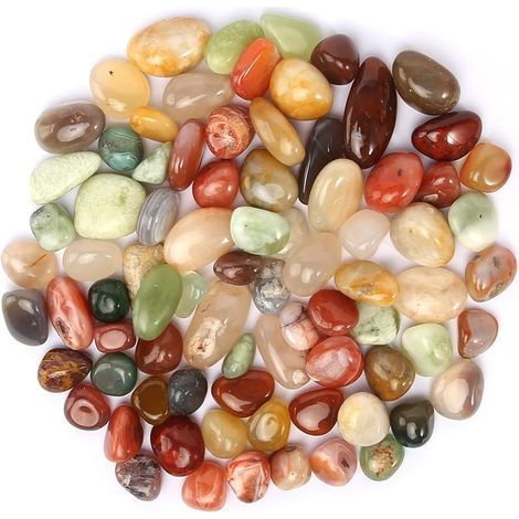 500g Décoratives De Pierre Precieuse, Mélange De Pierres Précieuses, Pierres Précieuses Colorées Couleurs Mélangées Pierre pour Remplisseur de Vase Décoration Daquarium (1/5)