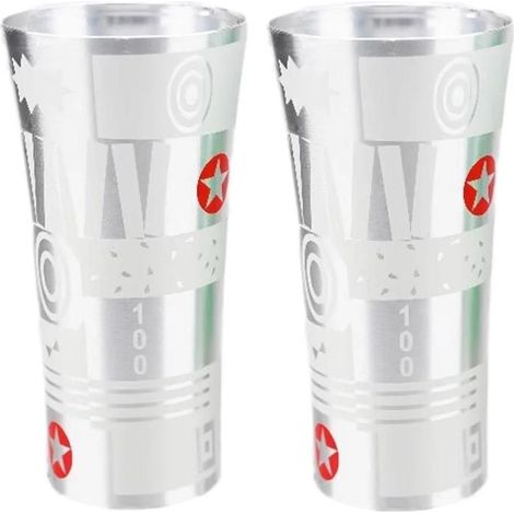 2 Tasses en aluminium, martelées, 360ml, pour eau café voyage (1/5)