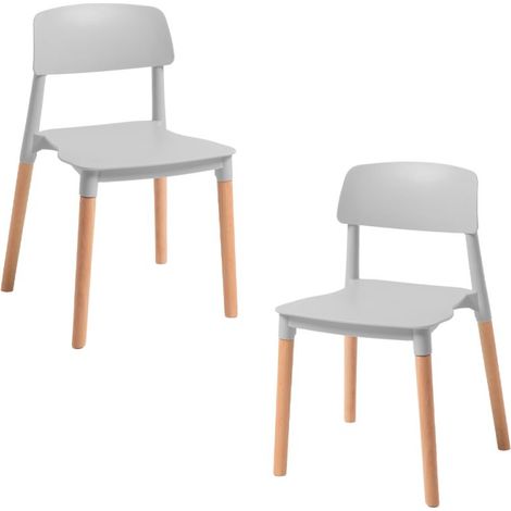 Packs Sillas Comedor - Pack 2 Sillas Estin - Gris claro (1/5)