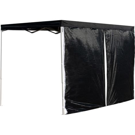 Laterales Individuales Carpas Plegables - Lateral con Puerta 2 Metros Eco - Negro