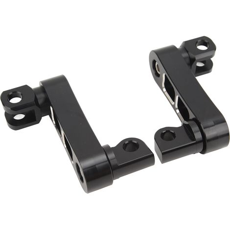 Support de repose-pieds autoroute pour moto, réglable à 360°, robuste, pour le tourisme, noir et blanc. (1/5)