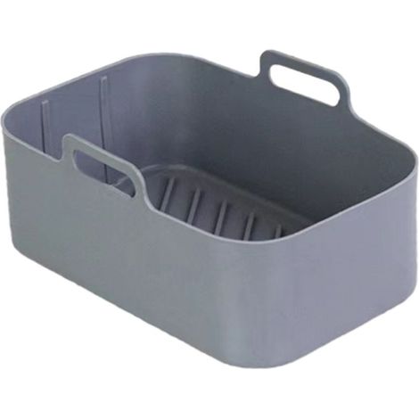 Panier silicone pour friteuse sans huile, grade alimentaire, double compartiment, compatible avec les modèles Ninja DZ201 Foodi 8QT et friteuses à double panier. (1/5)