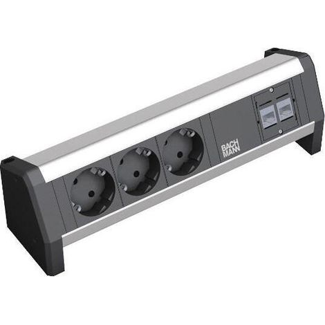 Bachmann DESK regleta de escritorio aluminio negro 15 cm