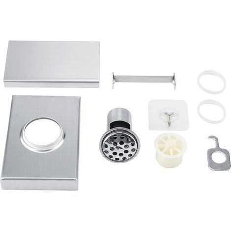 Drain De Sol En Acier Inoxydable - 15 X 10 Cm - Pour Salle De Bain Cuisine Garage - Anti-Odeur - 1 Pièce (1/5)
