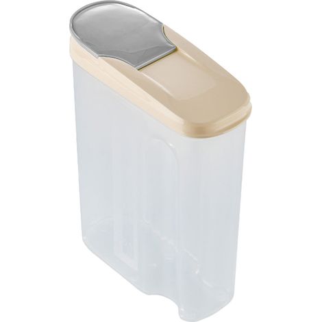Transparenter und luftdichter 2-Liter-Vorratsbehälter für Getreide mit Deckel und Trennwänden aus lebensmittelechtem Material, ideal zur Aufbewahrung von Getreide, Mehl, Reis, Nüssen, Snacks usw. bei 