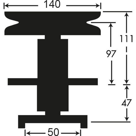 Cuscinetto CAST - DYNAMARK - AMF - NOMA - 327519 - 307354 - 56424 / HUSQVARNA 533317705 - 533056424 puleggia diametre 140 (1/2)