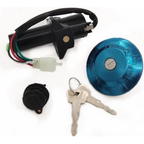 Antivol de contacteur d'allumage/verrouillage de bouchon de réservoir pour moto YAMAHA YBR125 et TTR125 (1/4)