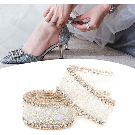 Robes de mariée, sacs, chaussures, accessoires vestimentaires, décorations, ceintures de 2,5 cm, maille chaîne, bandes de strass, bandes adhésives thermofusibles (1/2)