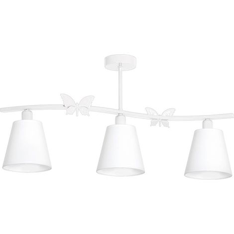 Plafonnier Milagro Alice MLP978 3xE14 blanc tissu