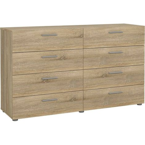 Dmora - Credenza Phethai, Buffet da soggiorno, Madia da salotto, Dispensa da cucina, 140x40 h82 cm, Quercia (1/5)