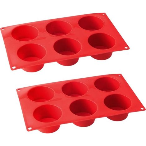 Ensemble de 2 moules à muffins 6 empreintes 30 x 18 cm Dr.Oetker Flexxibel Love (1/5)