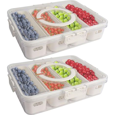 Boîtes de conservation pour aliments frais, idéales pour conserver les fruits, salades et légumes au réfrigérateur (1/5)