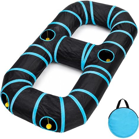 Tunnel Chat XXL, Tunnel pour Chat en Forme de 8, Pliable,Pop-up (1/5)