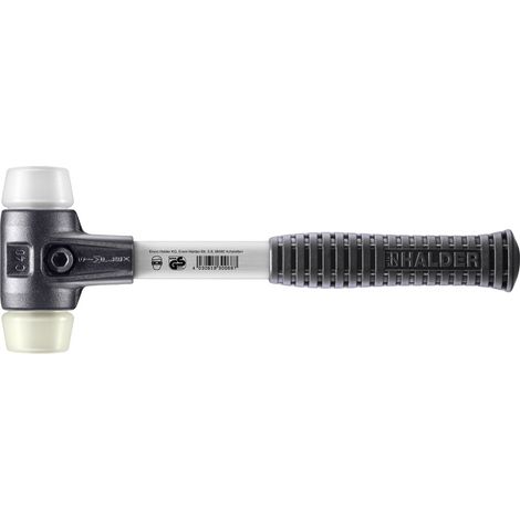 HALDER SIMPLEX Superplastik- / Nylonhammer mit verstärktem Tempergussgehäuse und Glasfaserstiel - D=40 mm - 3778.040 (1/5)