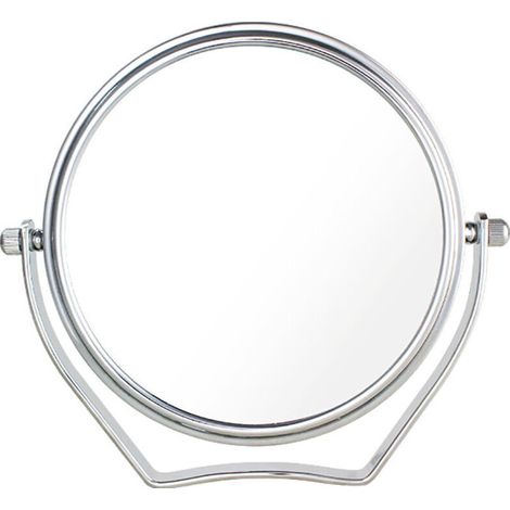 BETT Miroir Maquillage Grossissement x10, 6 inch Compact Miroir Cosmétique sur Pied, chrome, Ø 15,3 cm, 100% et 1000% orient (1/4)