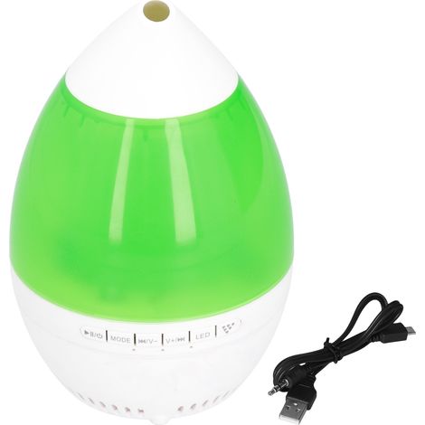 Humidificateur d'air avec interrupteur lumineux, connexion sans fil, chargement USB, humidificateur à brume fraîche pour la maison ou le bureau, vert (1/5)