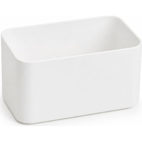 Boîte de Rangement Murale Sans Perçage pour Salle de Bain Blanc (1/5)
