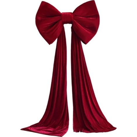 Nœud De Sapin De Noël Rouge 24×102 Pouces - Ruban Velours Extra Large Pour Sapin, Couronnes, Murs Et Décorations Festives (1/5)