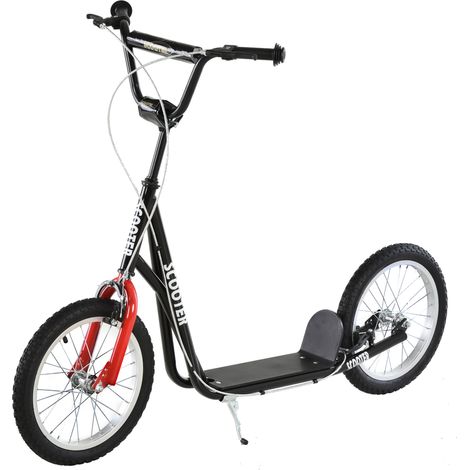 Trottinette enfant avec frein, hauteur réglable, légère, noire (1/5)