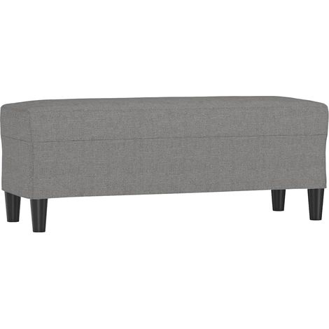 vidaXL Banco de tela gris oscuro 100x35x41 cm (1/2)