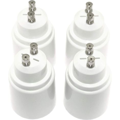 Confezione da 4 portalampade da GU10 a E26/E27, adattatore convertitore di luce LED resistente al calore, accessori per portalampade (bianco)