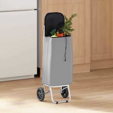Einkaufswagen Grau 35 x 28 x 92 cm Oxford-stoff
