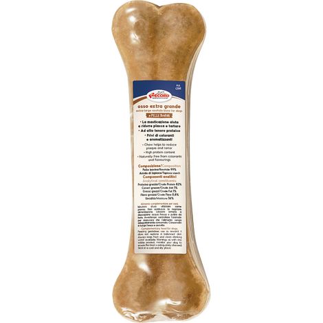 Osso extra grande termoretratto in pelle bovina da masticare per cani