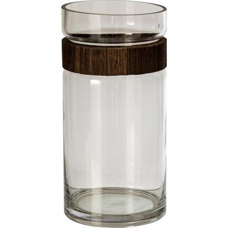Vase Cylindre en Verre "Nadia" 30cm Marron (1/4)