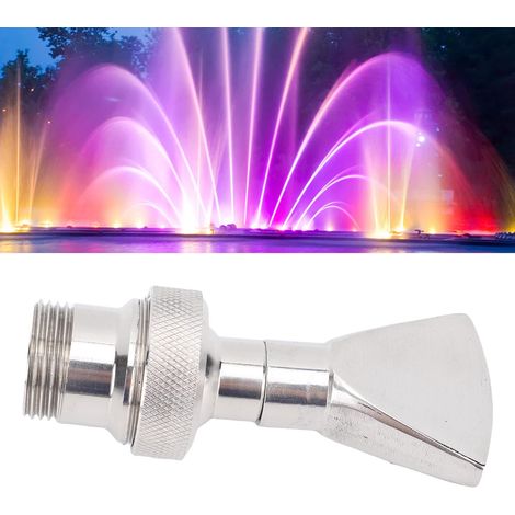 Buse de Fontaine en Forme de Ventilateur Acier Inoxydable 3/4 Inch 1/2 Inch Universelle - Jet Plat pour Bassin, Jardin, Paysage (1/5)