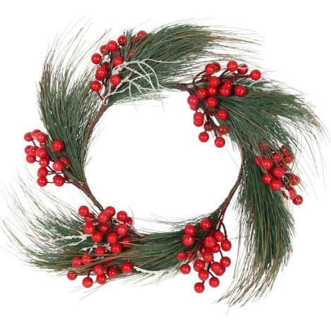 Weihnachtskranz aus Eberesche und Tanne, 45 cm, Dekoration