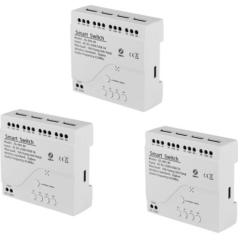 Module de commutation intelligent Tuya ZigBee 3 x 4 canaux RF433 pour domotique, disjoncteur DIY, relais sans fil et commande vocale (1/5)