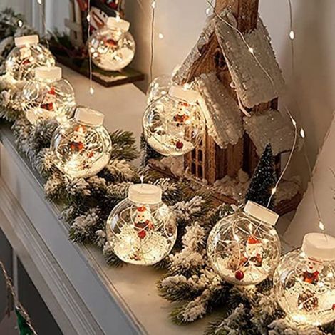 Rideau à LED pour Sapin de Noël avec Boules à Souhaits, Décoration de Noël pour les Vacances, Guirlande Lumineuse pour Sapin de (1/5)