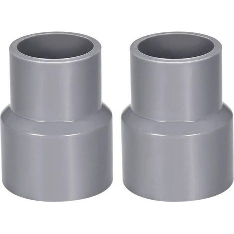 40mm X 32mm Réducteur Tuyau PVC Raccord Couplage Hub DWV Gris 2Pcs (1/4)