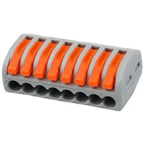 8-Port-Hebelsteckverbinder, 10 Stück, Schnellanschlussklemmen, geeignet für verschiedene Kabeltypen. (1/3)