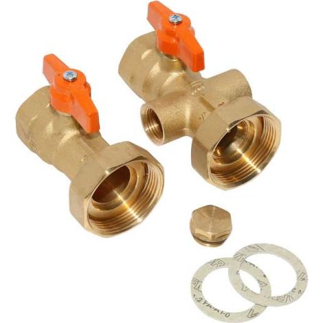 PAW Vorlaufset K2 Voll absperrbar DN 25 Pumpenkugelhähne mit 1'' IG 2705