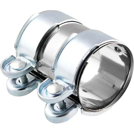 Clamping Clamp 50mmx95mm Stainless Steel Exhaust Pipe Double Clamp Fitting Exhaust Pipe Universal Exhaust Pipe (1/5)