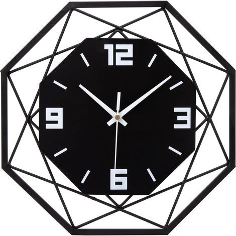 Horloge Murale Bois Métal 30cm Horloge Murale Silencieuse sans Tic-Tac Salon Chambre Cuisine Bureau Grande Pendule Murale Bois Moderne Vintage Classique (1/5)