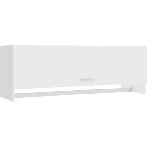 Wardrobe White 100x32.5x35 cm Engineered Wood vidaXL