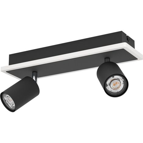 Eglo LED Deckenleuchte Rimbocchi 1 2x 35W, 1500 lm, 3000K, ww, schwarz Deckenlampen & Kronleuchter (1/3)