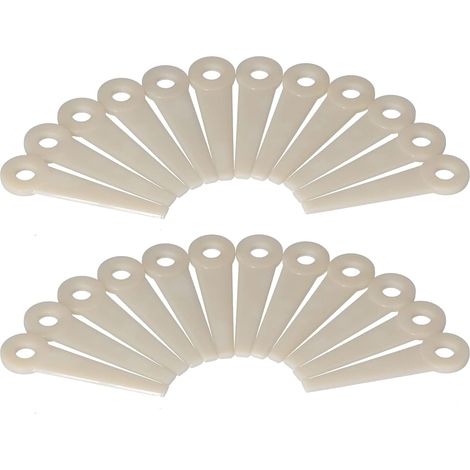 Lot de 24 Lames de Tondeuse à Gazon, Remplacement de Lames de Coupe en Plastique 4111‑007‑1001 pour Stihl PolyCut (1/5)
