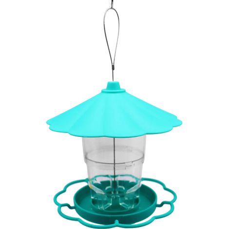 Distributeur De Graines Pour Oiseaux - En Plastique - Pour Jardin Extérieur Balcon - Capacité 1,18 L - 3 Orifices D’Alimentation - 1 Pièce (1/5)