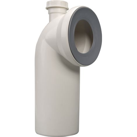 airfit Coude de raccordement pour WC à 90 degrés, blanc avec raccord de tuyau