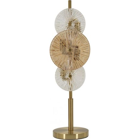Lampe à Poser "Osaka" 66cm Or & Transparent (1/5)