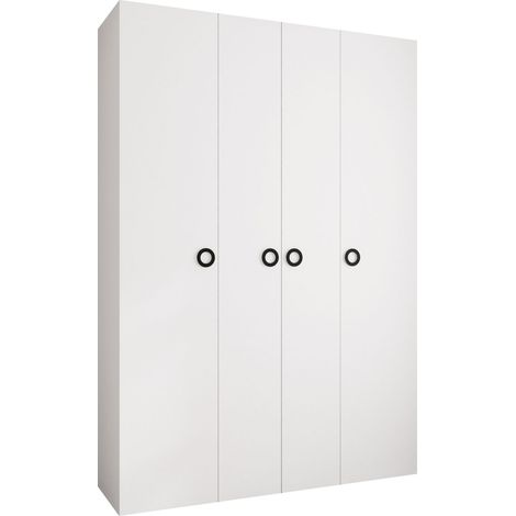 Armoire Hartford 554, Blanc, 246x170x42cm, Portes d'armoire: Avec des charnières, Nombre d'étagères: 12 (1/5)