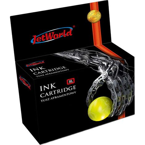JetWorld Gelbe HP 951XL Tintenpatrone (zeigt Tintenstand an) Wiederaufbereiteter Ersatz (CN048AE) (CN052AE)