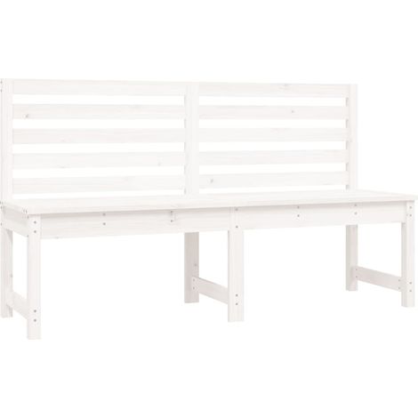 Maison Exclusive - Gartenbank Weiß 157,5 cm Massivholz Kiefer