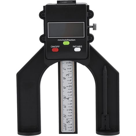 Digitale Tiefenlehre 0-80 mm mit integriertem Magnetfuß in ABS- und Aluminiumgehäuse.