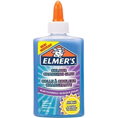 ELMER'S COLLE PVA À CHANGEMENT DE COULEUR IDÉALE POUR FABRIQUER DU SLIME LAVABLE BLEU À VIOLET 147 ML 1 UNITÉ